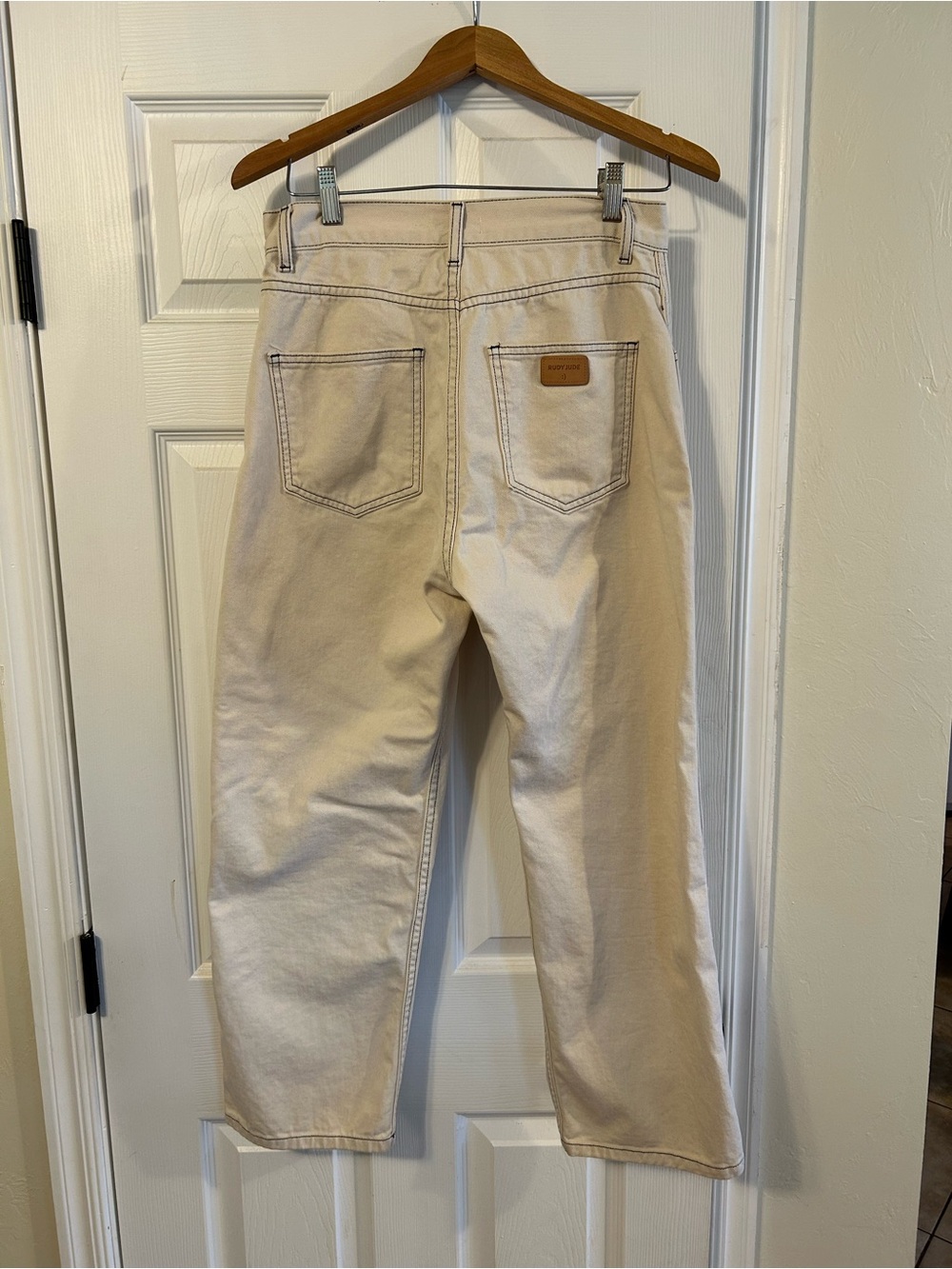 Rudy Jude Size 3 Utility Jeans Natural/Ink Stitching - Picture 2 of 4